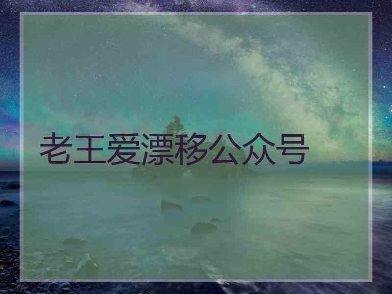 老王爱漂移公众号