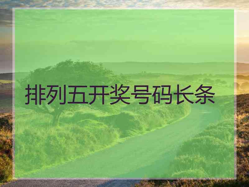 排列五开奖号码长条