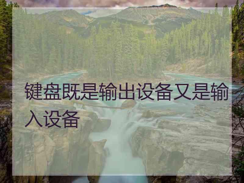 键盘既是输出设备又是输入设备