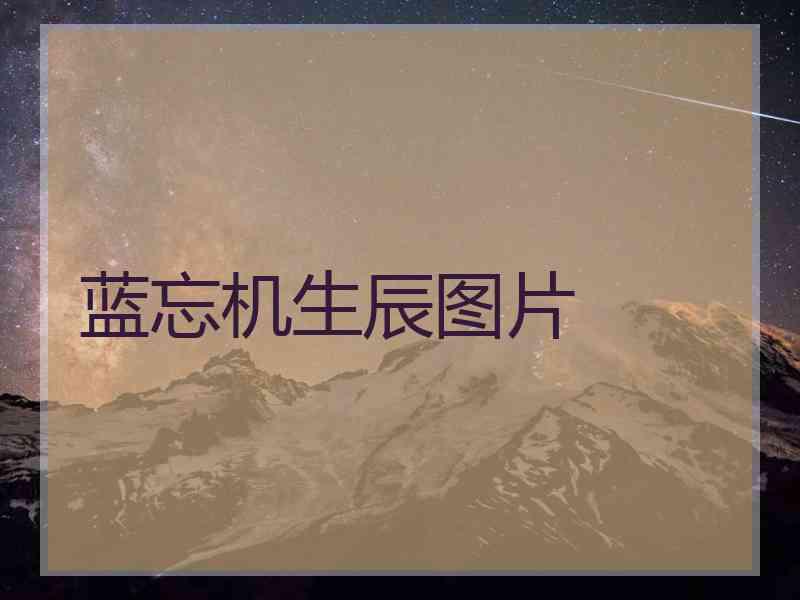 蓝忘机生辰图片