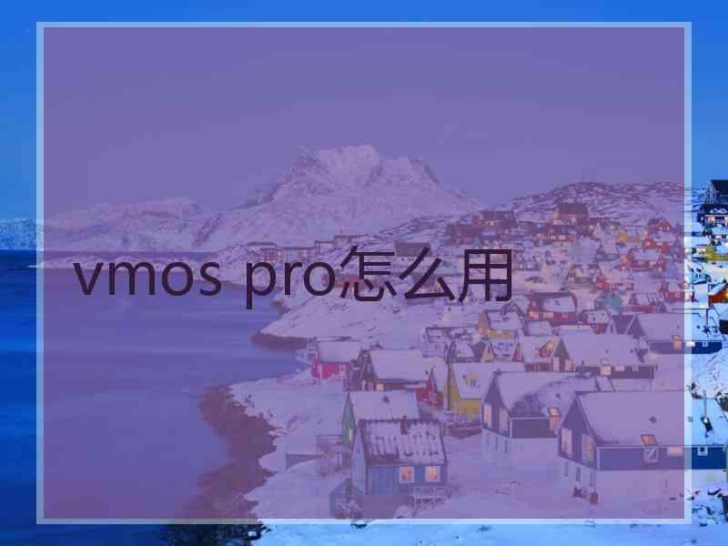 vmos pro怎么用