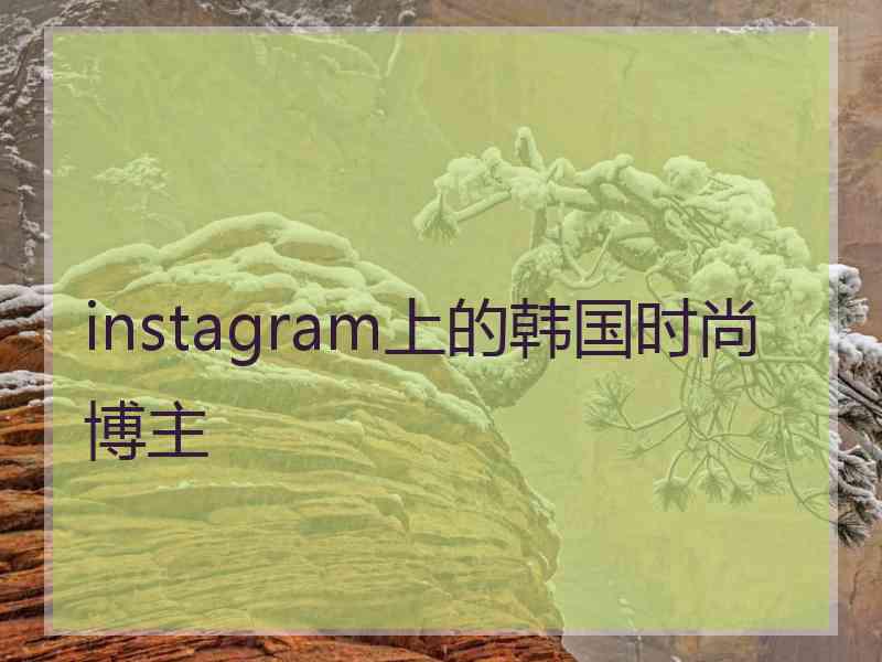 instagram上的韩国时尚博主