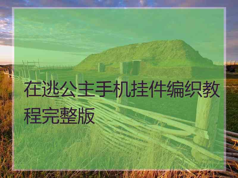 在逃公主手机挂件编织教程完整版