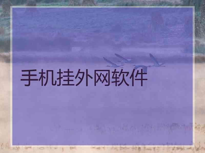 手机挂外网软件