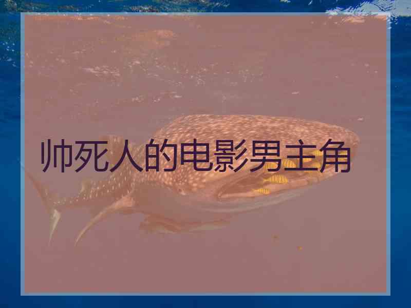 帅死人的电影男主角