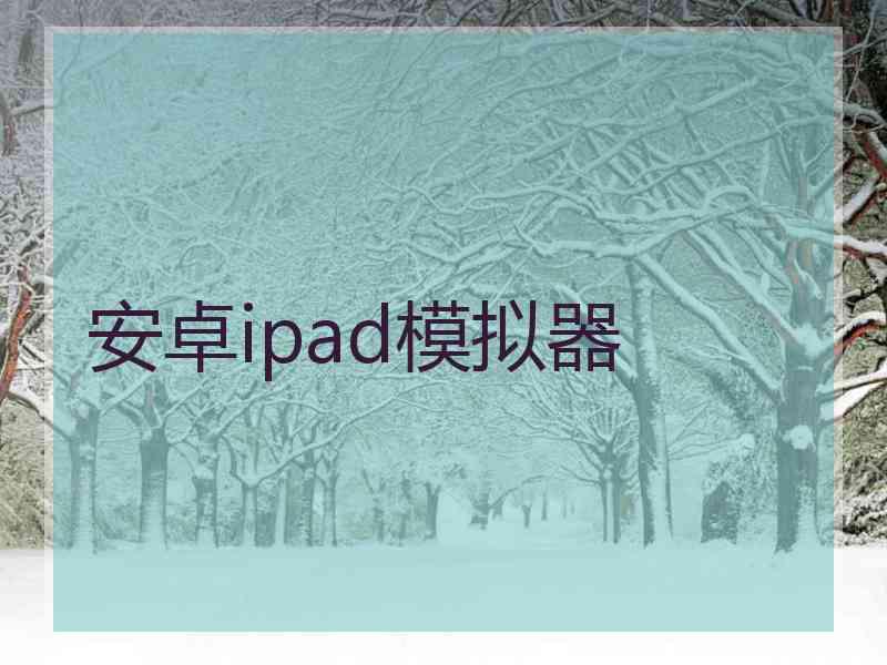 安卓ipad模拟器