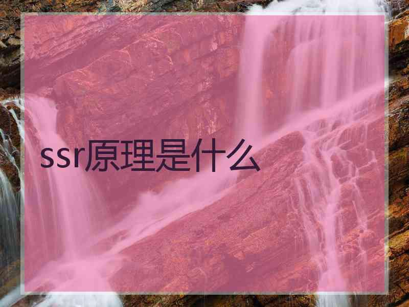 ssr原理是什么