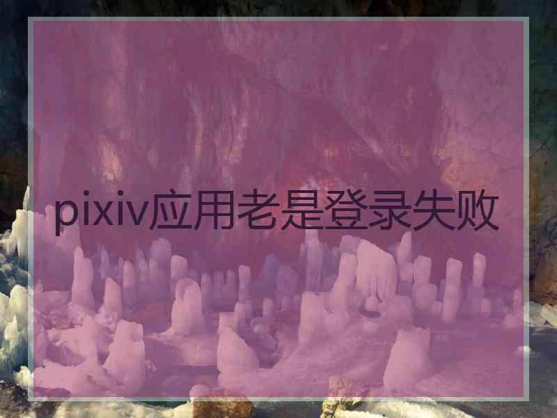pixiv应用老是登录失败