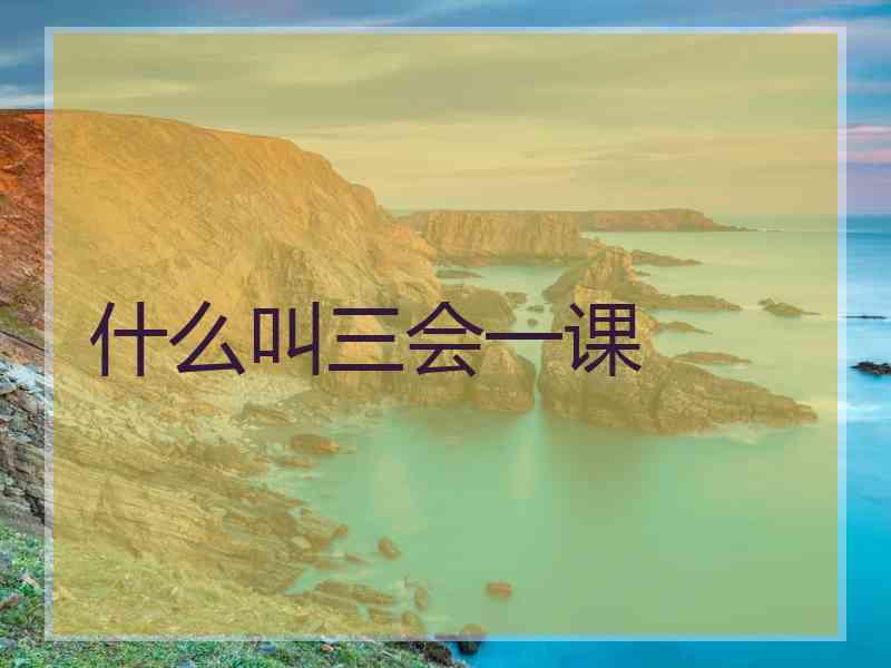 什么叫三会一课