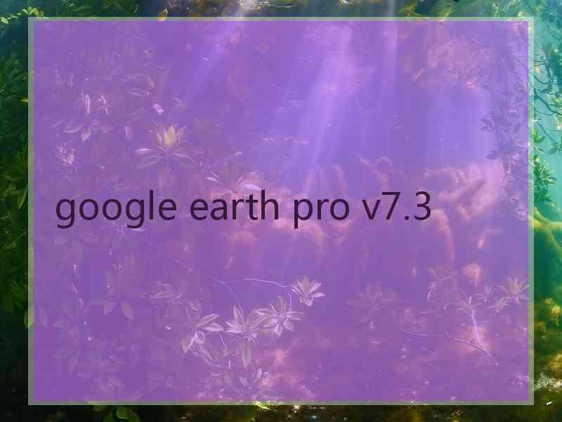 google earth pro v7.3