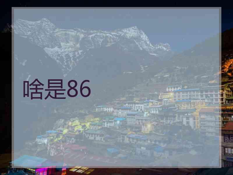 啥是86