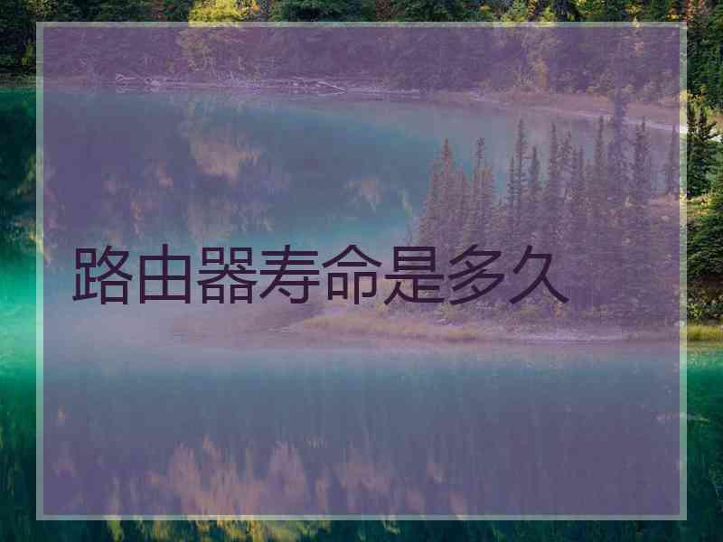 路由器寿命是多久