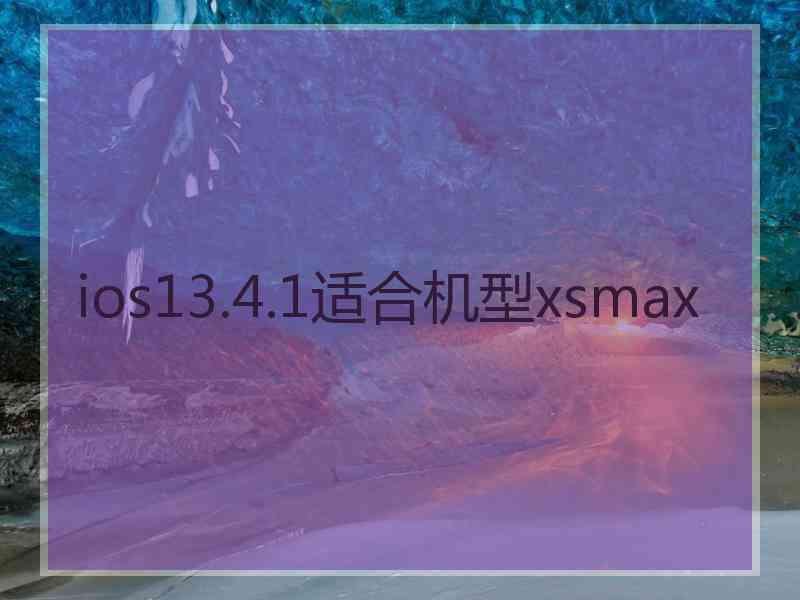 ios13.4.1适合机型xsmax