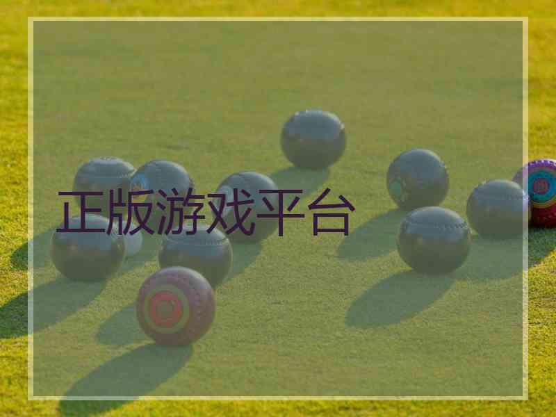 正版游戏平台