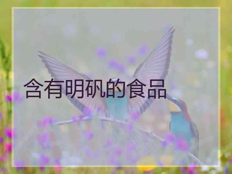 含有明矾的食品