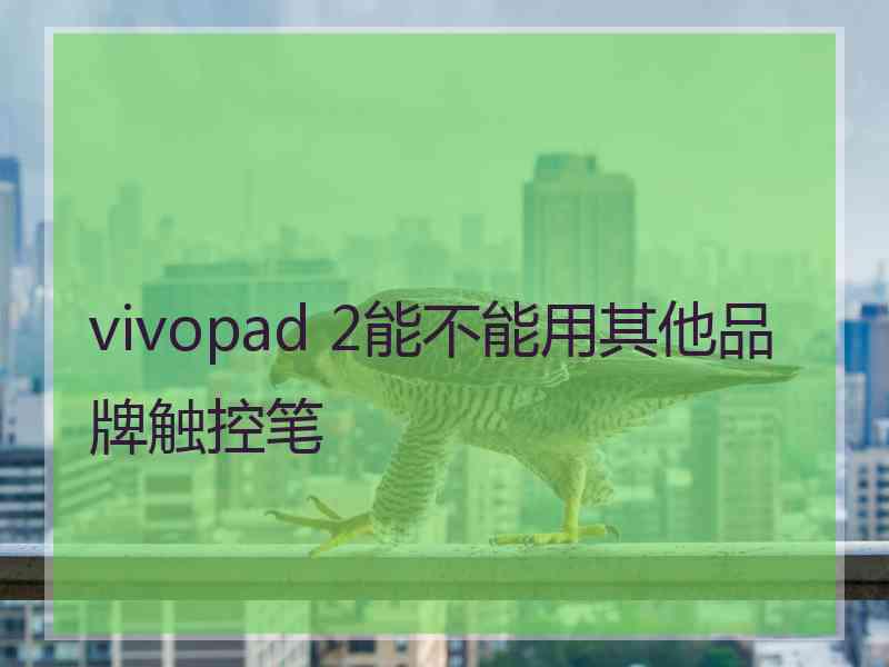 vivopad 2能不能用其他品牌触控笔