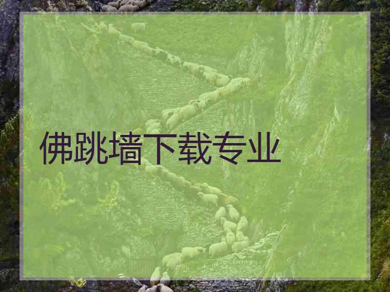 佛跳墙下载专业