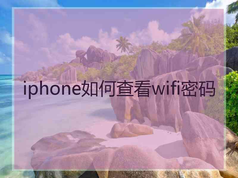 iphone如何查看wifi密码