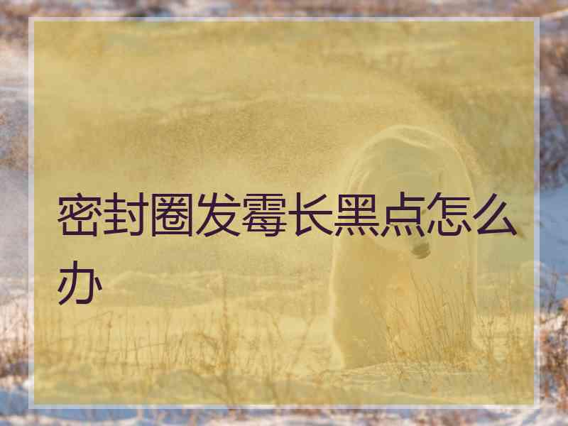 密封圈发霉长黑点怎么办