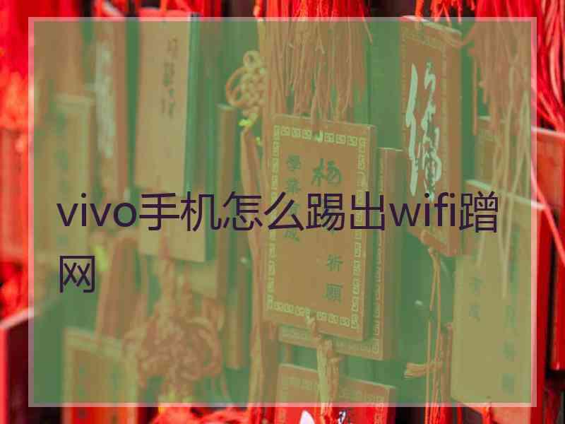 vivo手机怎么踢出wifi蹭网