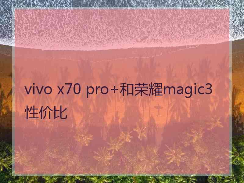 vivo x70 pro+和荣耀magic3性价比
