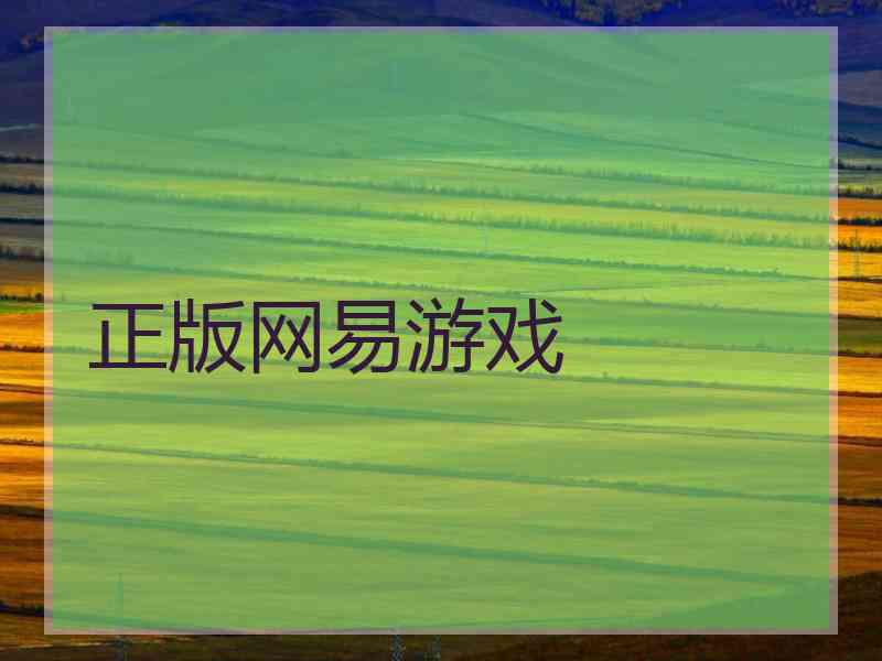 正版网易游戏
