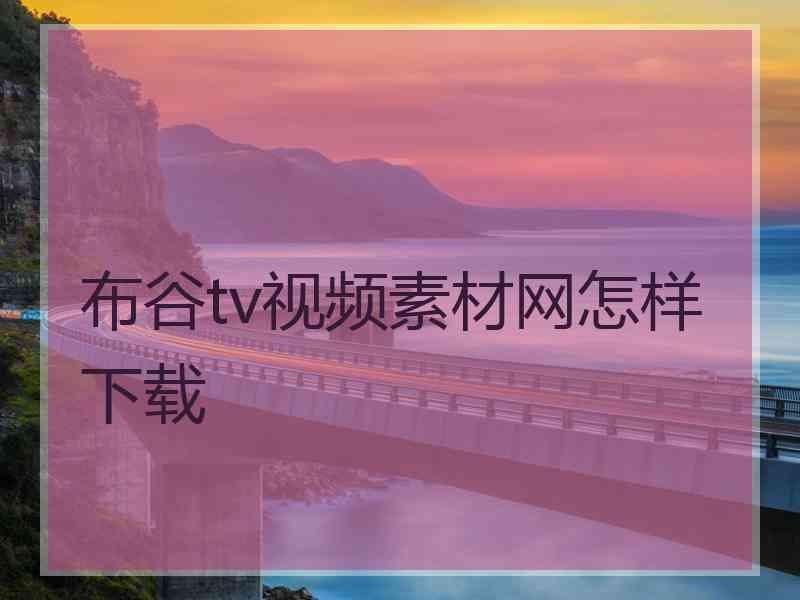 布谷tv视频素材网怎样下载