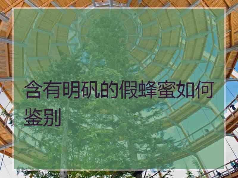 含有明矾的假蜂蜜如何鉴别
