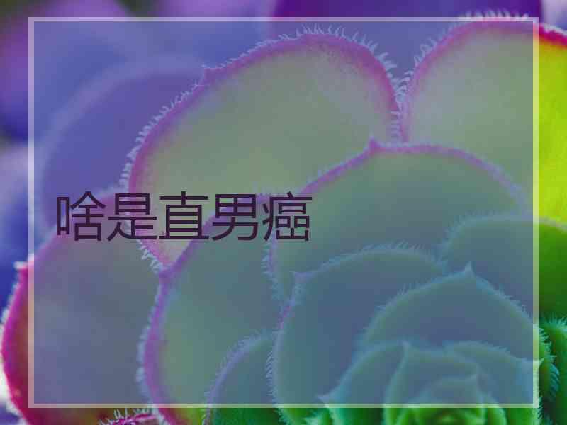 啥是直男癌