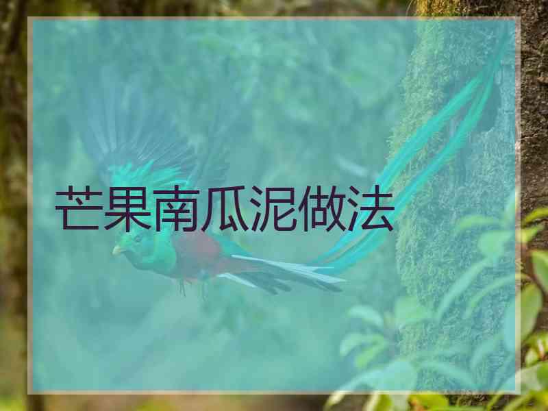 芒果南瓜泥做法