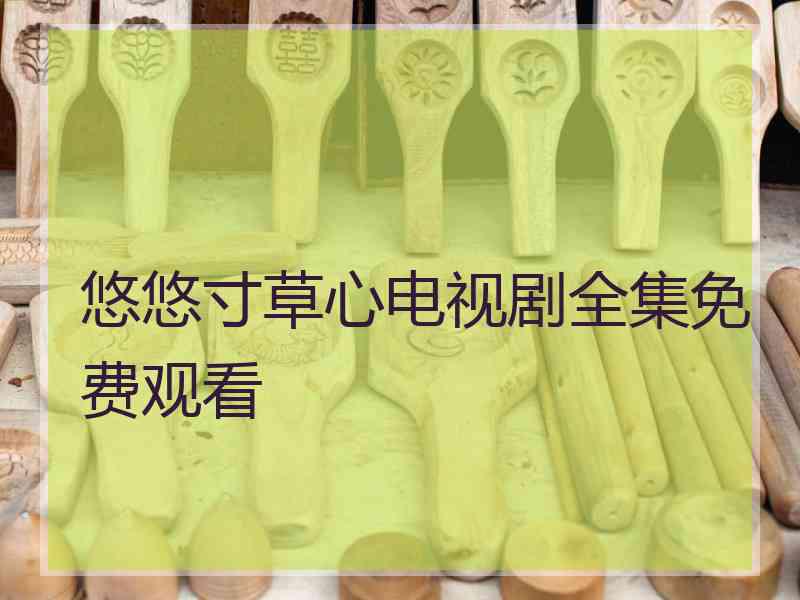 悠悠寸草心电视剧全集免费观看