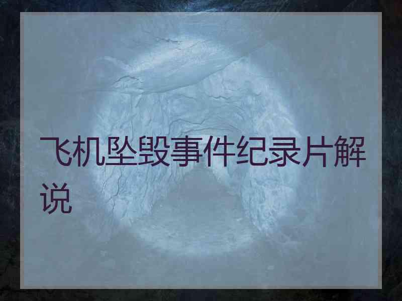 飞机坠毁事件纪录片解说