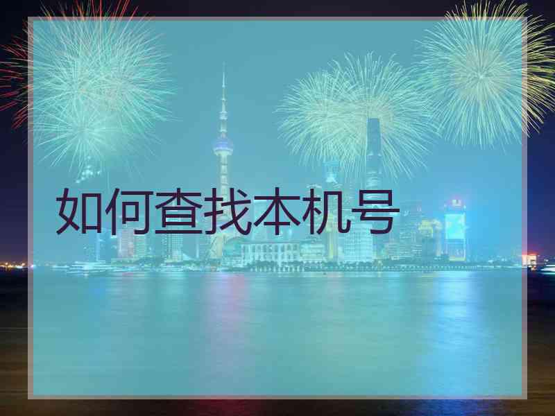 如何查找本机号