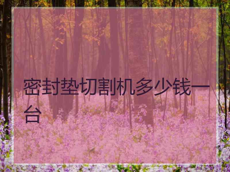 密封垫切割机多少钱一台
