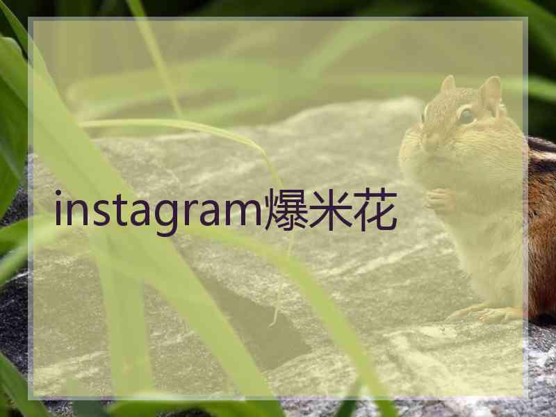 instagram爆米花