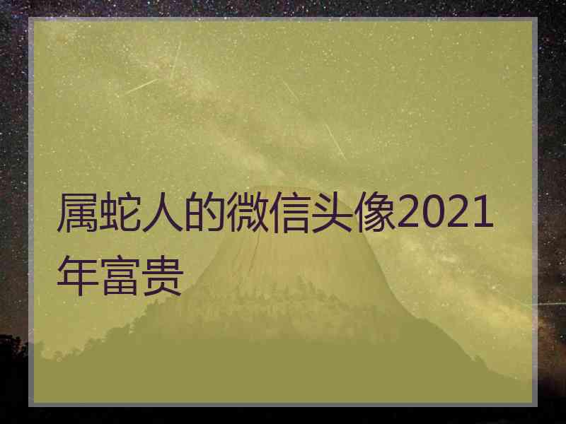 属蛇人的微信头像2021年富贵