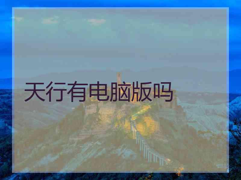 天行有电脑版吗