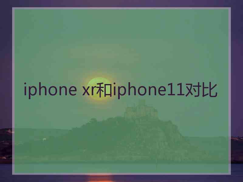 iphone xr和iphone11对比