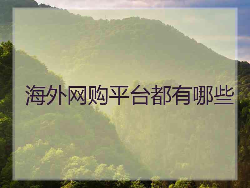 海外网购平台都有哪些