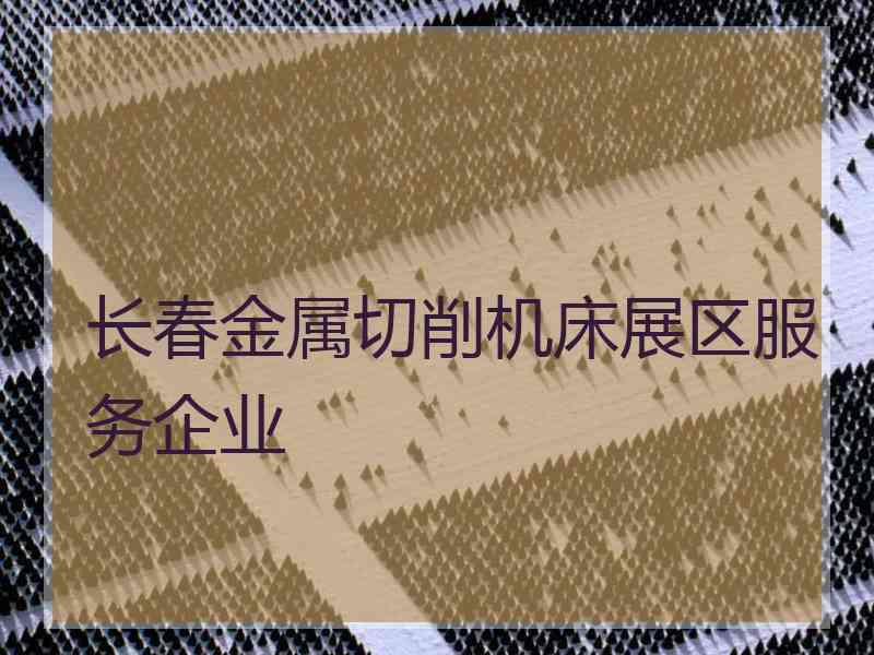 长春金属切削机床展区服务企业
