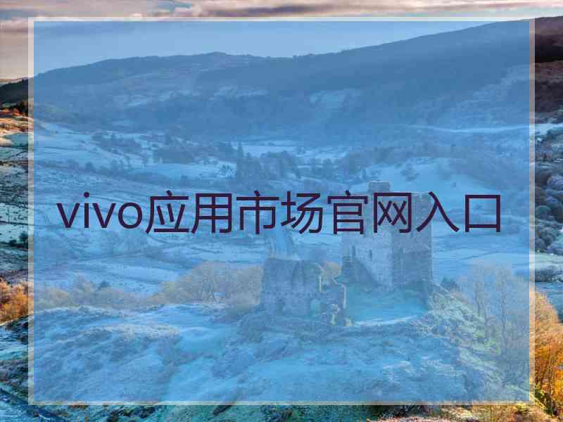 vivo应用市场官网入口