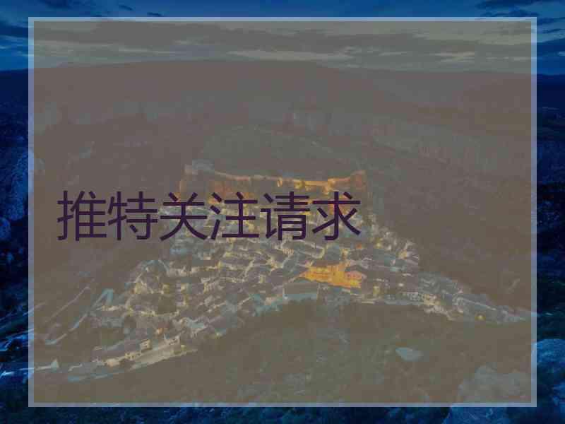 推特关注请求