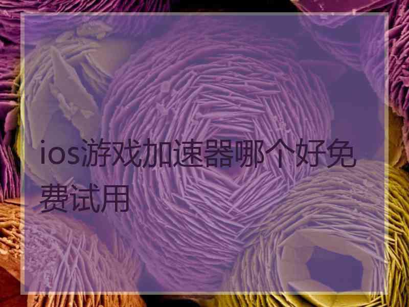 ios游戏加速器哪个好免费试用
