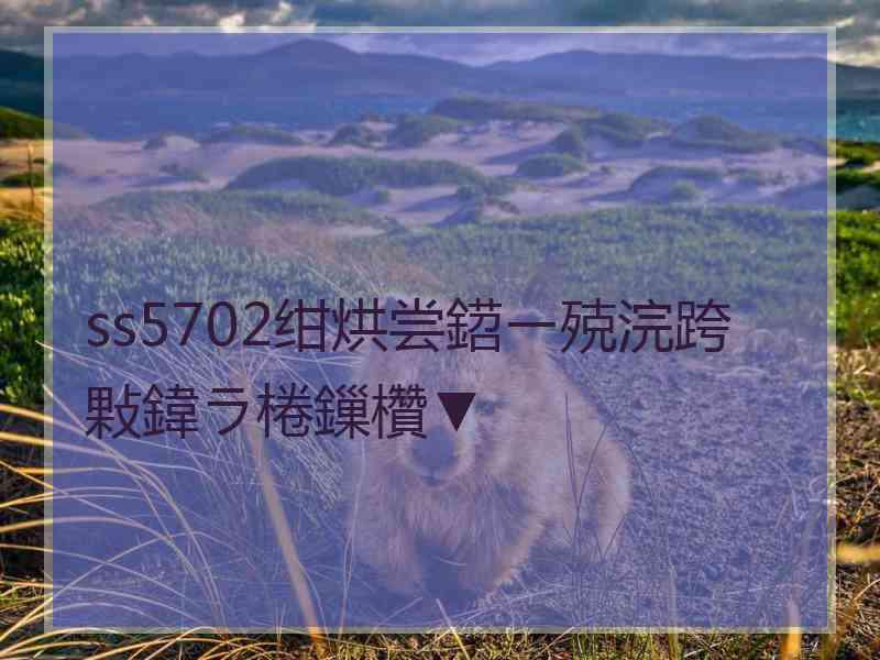 ss5702绀烘尝鍣ㄧ殑浣跨敤鍏ラ棬鏁欑▼
