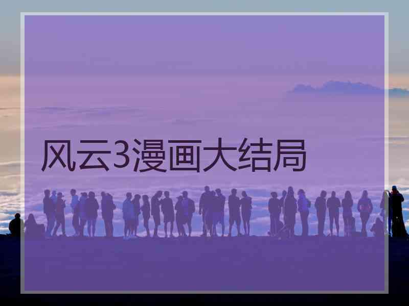 风云3漫画大结局