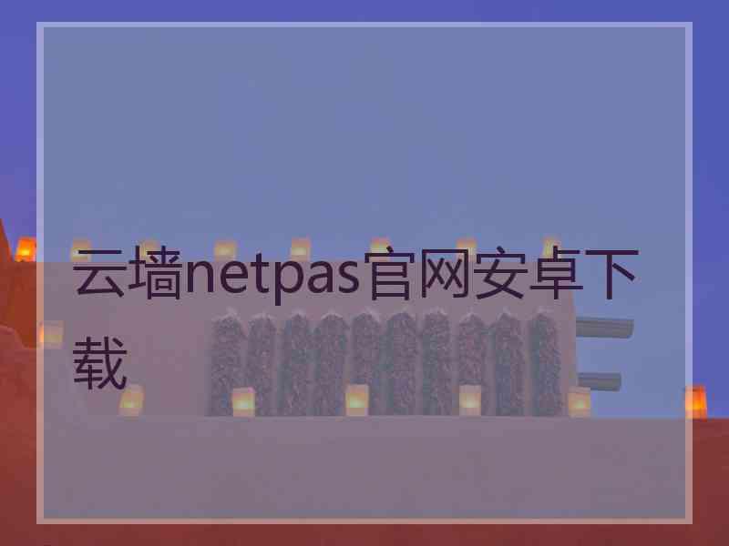 云墙netpas官网安卓下载