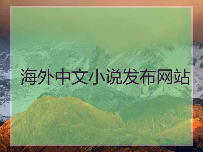 海外中文小说发布网站
