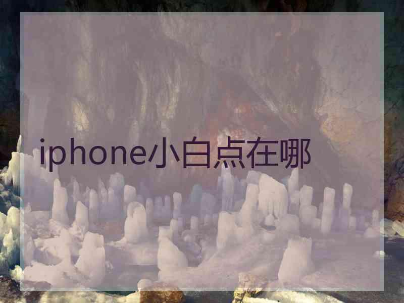 iphone小白点在哪