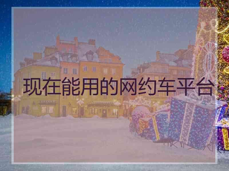 现在能用的网约车平台
