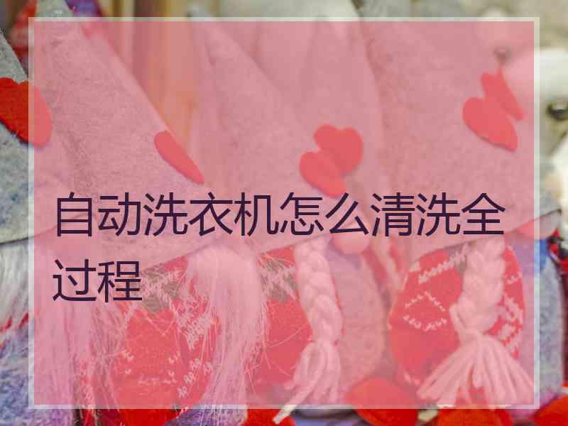 自动洗衣机怎么清洗全过程